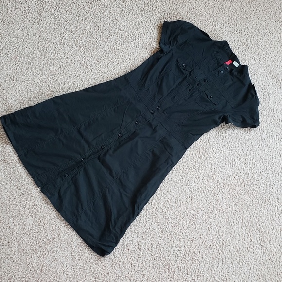 H&M Black Epaulettes Button Down Versatile Convertible Dress - Picture 3 of 16